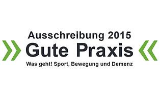 Grafik Ausschreibung 2015 Gute Praxis Bewegung und Demenz